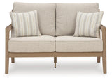 Hallow Creek Driftwood Outdoor Loveseat With Cushion