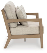 Hallow Creek Driftwood Outdoor Loveseat With Cushion
