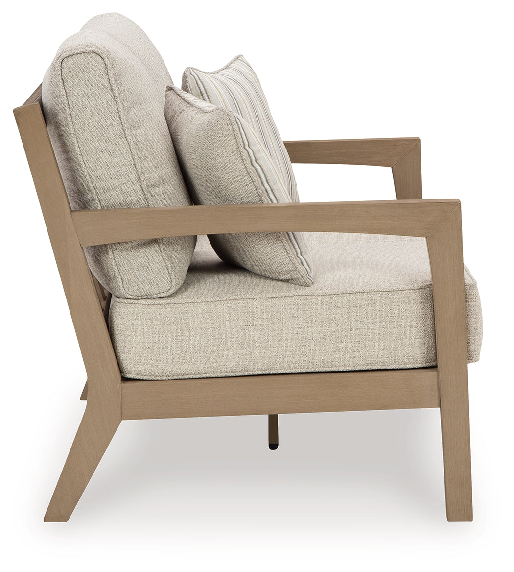 Hallow Driftwood Creek Outdoor Sofa and Loveseat with Coffee Table