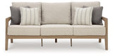Hallow Creek Driftwood 3-Seat Outdoor Sofa with Cushions