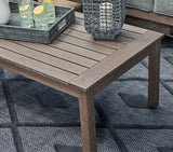 Hillside Gray/Brown Barn Outdoor Sofa and Loveseat with Coffee Table