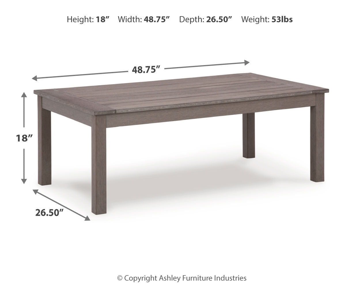 Hillside Gray/Brown Barn Outdoor Sofa and Loveseat with Coffee Table