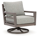 Hillside Barn Gray/brown Outdoor Swivel Lounge With Cushion