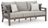 Hillside Gray/Brown Barn Outdoor Sofa and Loveseat with Coffee Table