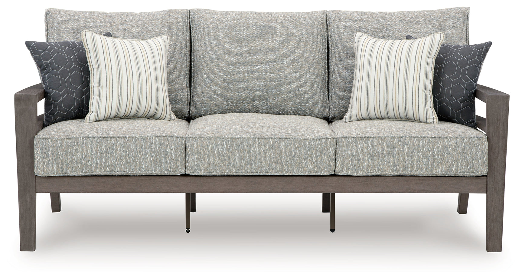Hillside Gray/Brown Barn Outdoor Sofa and 2 Chairs with Coffee Table