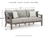 Hillside Gray/Brown Barn Outdoor Sofa and 2 Chairs with Coffee Table