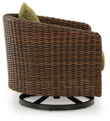 Horizon Brown/Green Hall Outdoor Sofa and 2 Chairs with Coffee Table