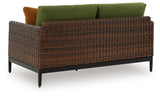 Horizon Brown/Green Hall Outdoor Sofa and Loveseat
