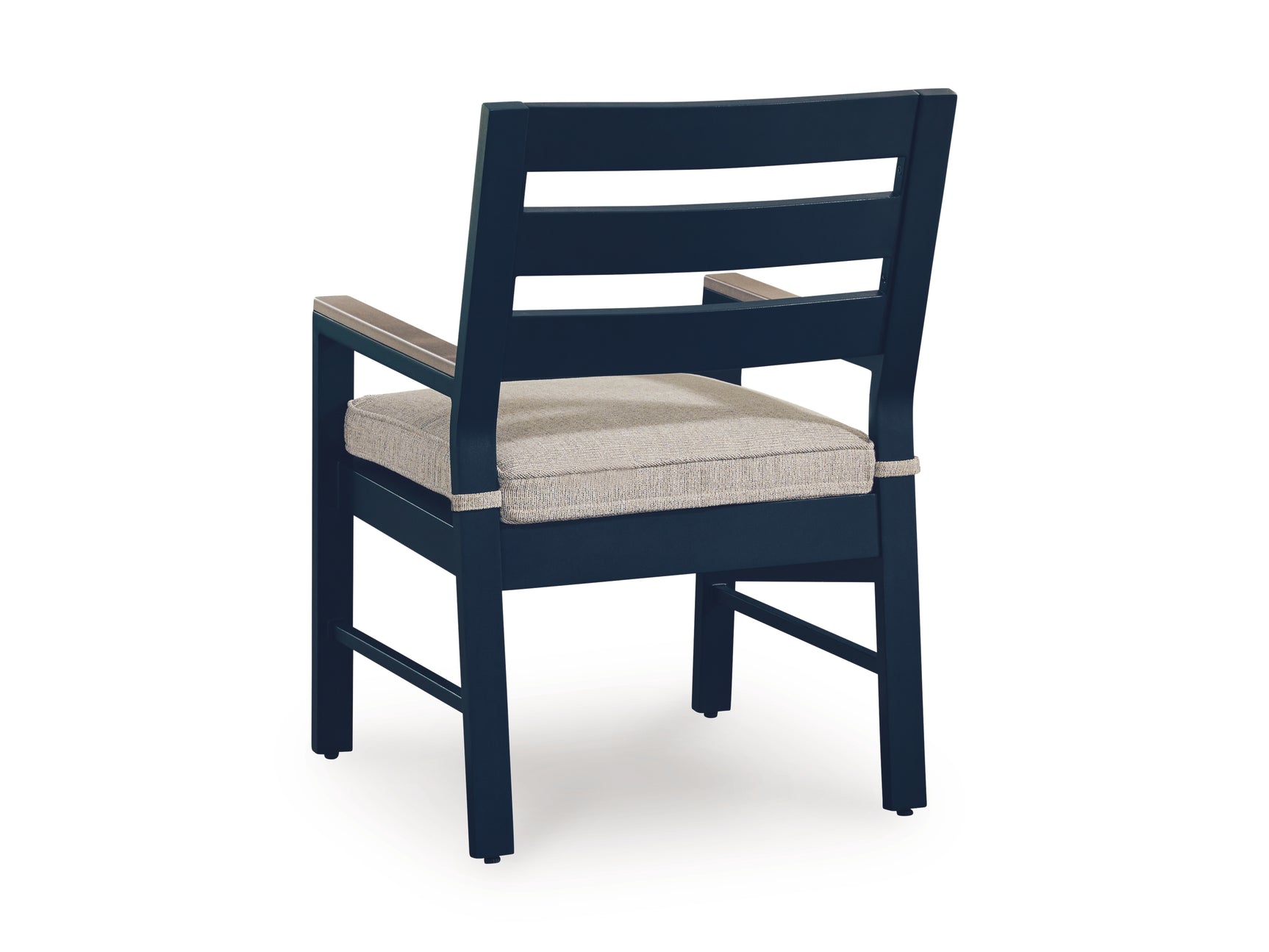 East Navy Blue/Driftwood Beach Outdoor Dining Table and 6 Chairs