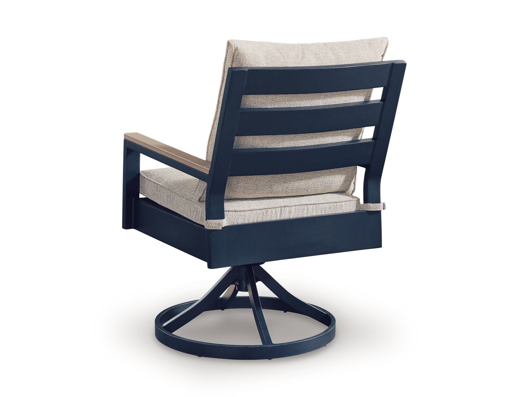 East Navy Blue/Driftwood Beach Outdoor Dining Table and 6 Chairs