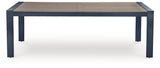 East Navy Blue/Driftwood Beach Outdoor Dining Table and 4 Chairs
