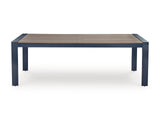 East Navy Blue/Driftwood Beach Outdoor Dining Table and 6 Chairs
