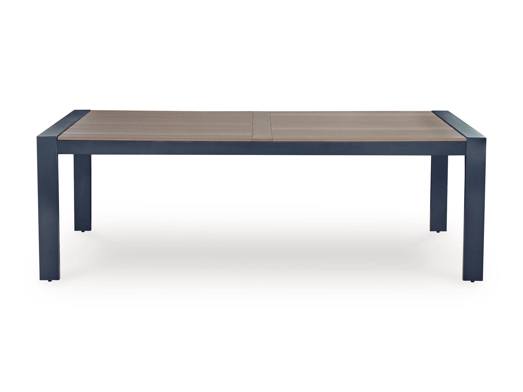 East Navy Blue/Driftwood Beach Outdoor Dining Table and 6 Chairs