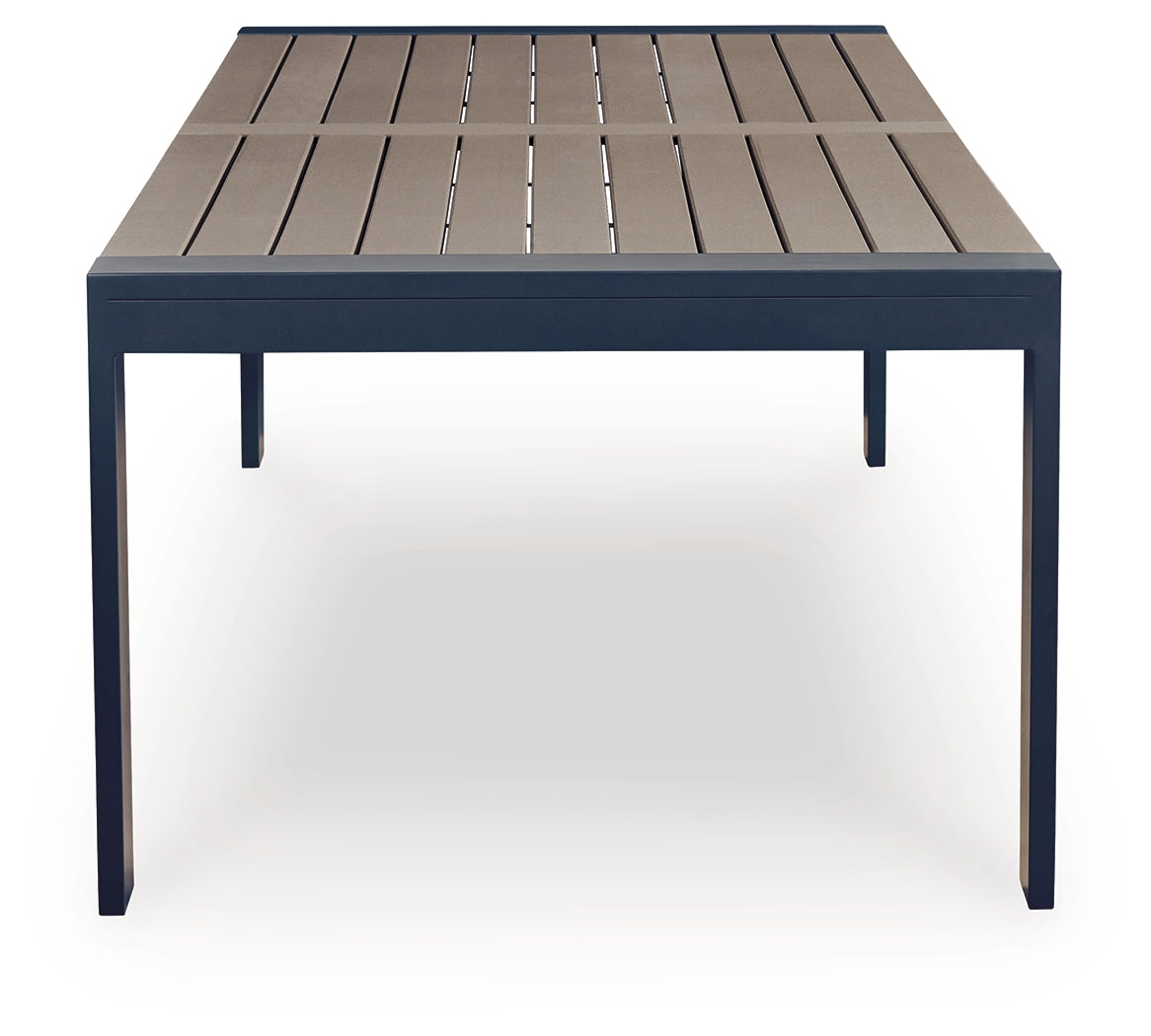 East Navy Blue/Driftwood Beach Outdoor Dining Table and 4 Chairs