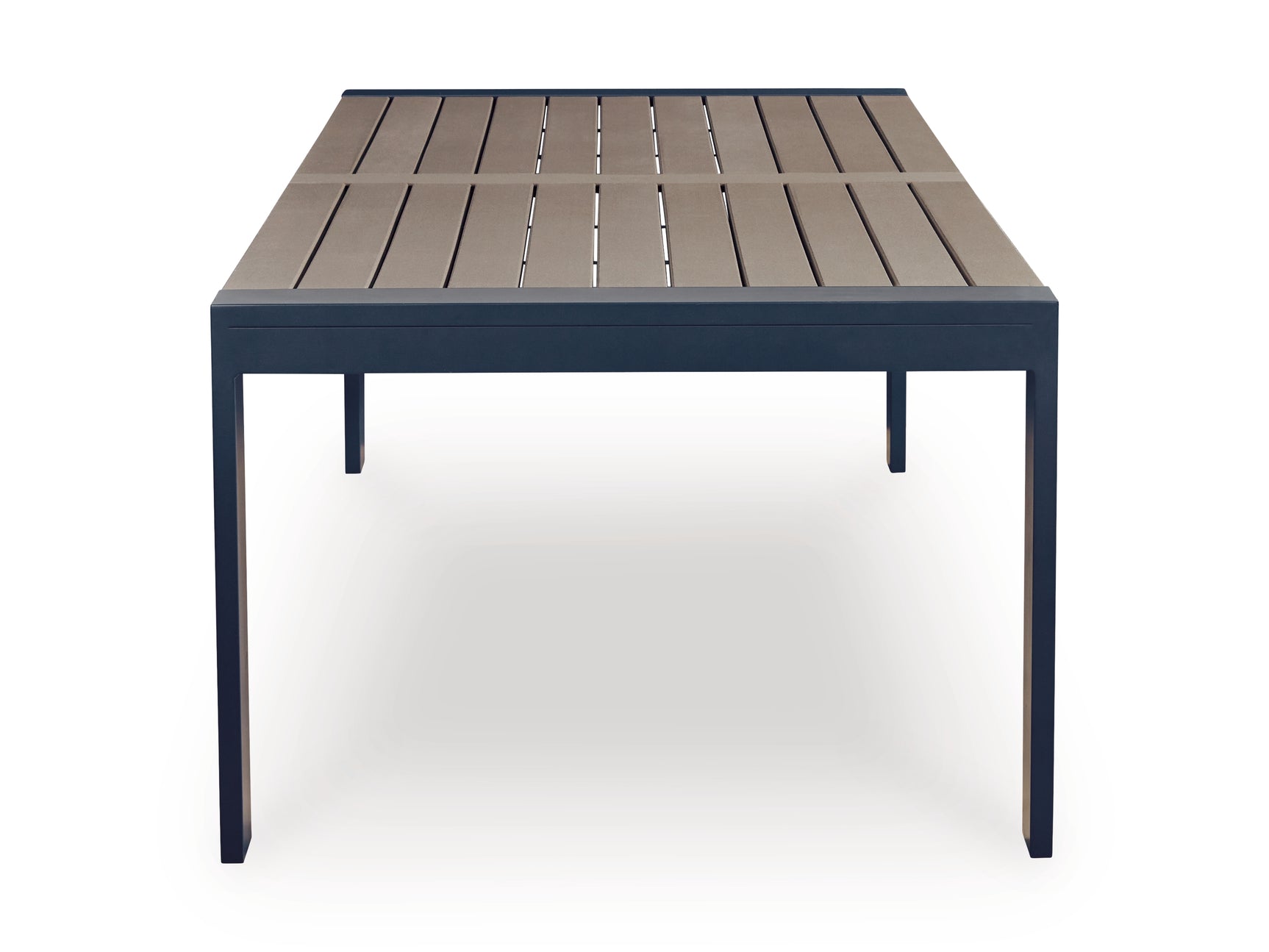East Navy Blue/Driftwood Beach Outdoor Dining Table and 6 Chairs