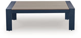 East Beach Navy Blue/Driftwood Outdoor Coffee Table
