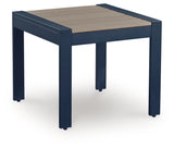 East Beach Navy Blue/Driftwood Outdoor End Table
