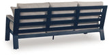 East Beach Navy Blue/Driftwood Outdoor Sofa with Cushion