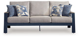 East Beach Navy Blue/Driftwood Outdoor Sofa with Cushion