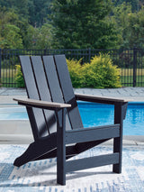 East Beach Navy Blue/Driftwood Adirondack Chair