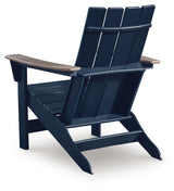 East Beach Navy Blue/Driftwood Adirondack Chair