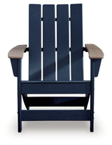 East Beach Navy Blue/Driftwood Adirondack Chair