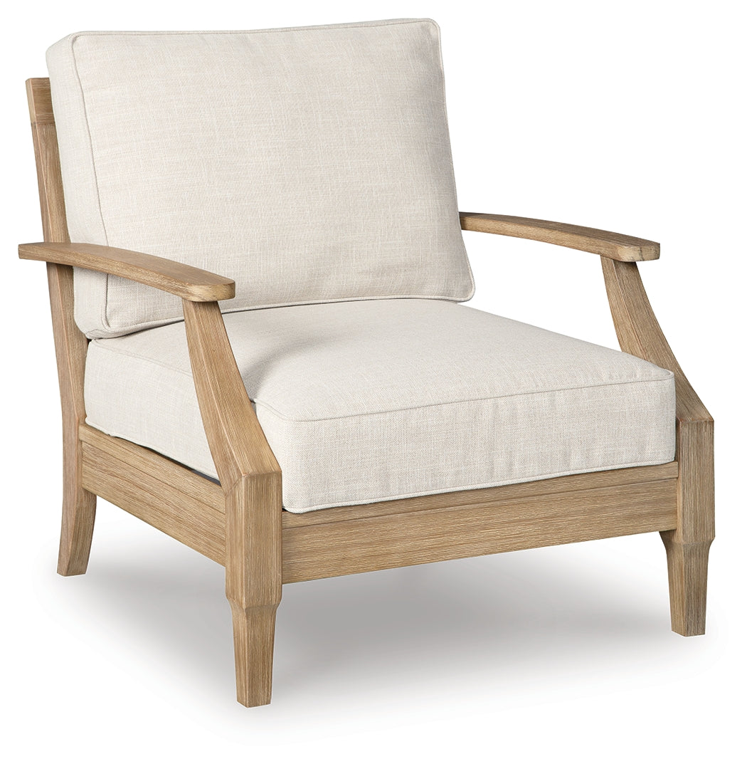 Carter Beige Hall Outdoor Sofa with 2 Lounge Chairs and Coffee Table