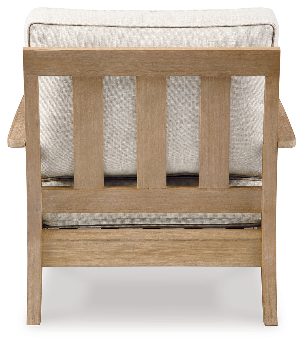 Carter Beige Hall Outdoor Sofa with 2 Lounge Chairs and Coffee Table