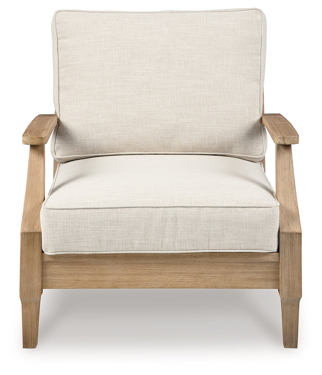 Carter Beige Hall Outdoor Sofa with 2 Lounge Chairs and Coffee Table