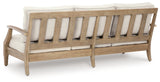 Carter Beige Hall Outdoor Sofa with 2 Lounge Chairs and Coffee Table