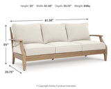Carter Beige Hall Outdoor Sofa with 2 Lounge Chairs and Coffee Table