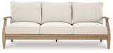 Carter Beige Hall Outdoor Sofa with 2 Lounge Chairs and Coffee Table