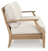 Carter Beige Hall Outdoor Sofa with 2 Lounge Chairs and Coffee Table
