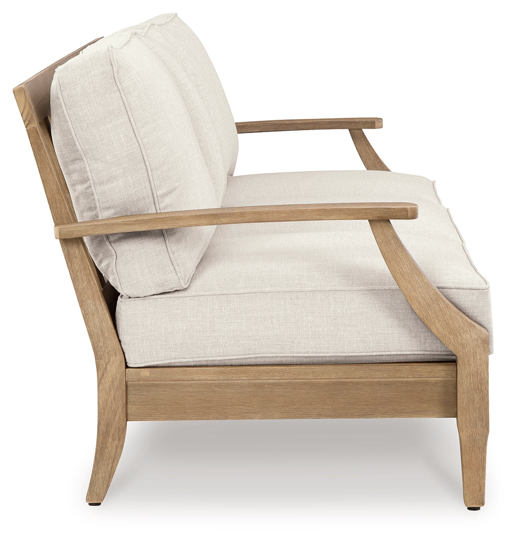 Carter Beige Hall Outdoor Sofa with 2 Lounge Chairs and Coffee Table