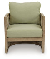 Serena Beige/Green Shores Outdoor Sofa and Chair