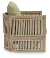 Serena Shores Beige/Green Outdoor Lounge Chair (Set of 2)