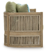 Serena Beige/Green Shores Outdoor Sofa and Chair
