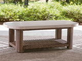 Dolan Creek Beige/Brown Outdoor Coffee Table