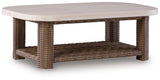 Dolan Creek Beige/Brown Outdoor Coffee Table