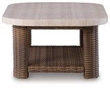 Dolan Creek Beige/Brown Outdoor Coffee Table