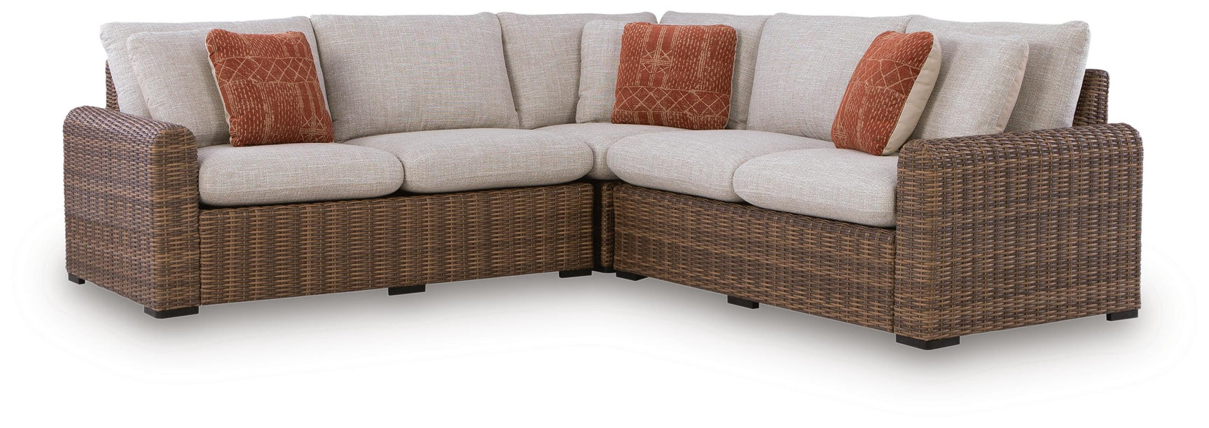 Dolan Creek Beige/Brown 3-Piece Outdoor Sectional