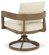 Serene Dark Brown Bay Outdoor Dining Table and 6 Chairs