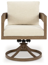 Serene Dark Brown Bay Outdoor Dining Table and 6 Chairs