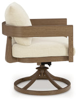Serene Dark Brown Bay Outdoor Dining Table and 6 Chairs