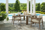 Serene Dark Brown Bay Outdoor Dining Table and 4 Chairs