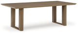 Serene Dark Brown Bay Outdoor Dining Table and 6 Chairs