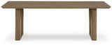 Serene Dark Brown Bay Outdoor Dining Table and 6 Chairs