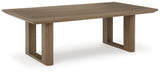Serene Dark Brown/White Bay Outdoor Sofa and 2 Chairs with Coffee Table