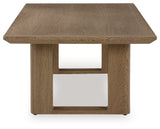 Serene Dark Brown/White Bay Outdoor Sofa and 2 Chairs with Coffee Table