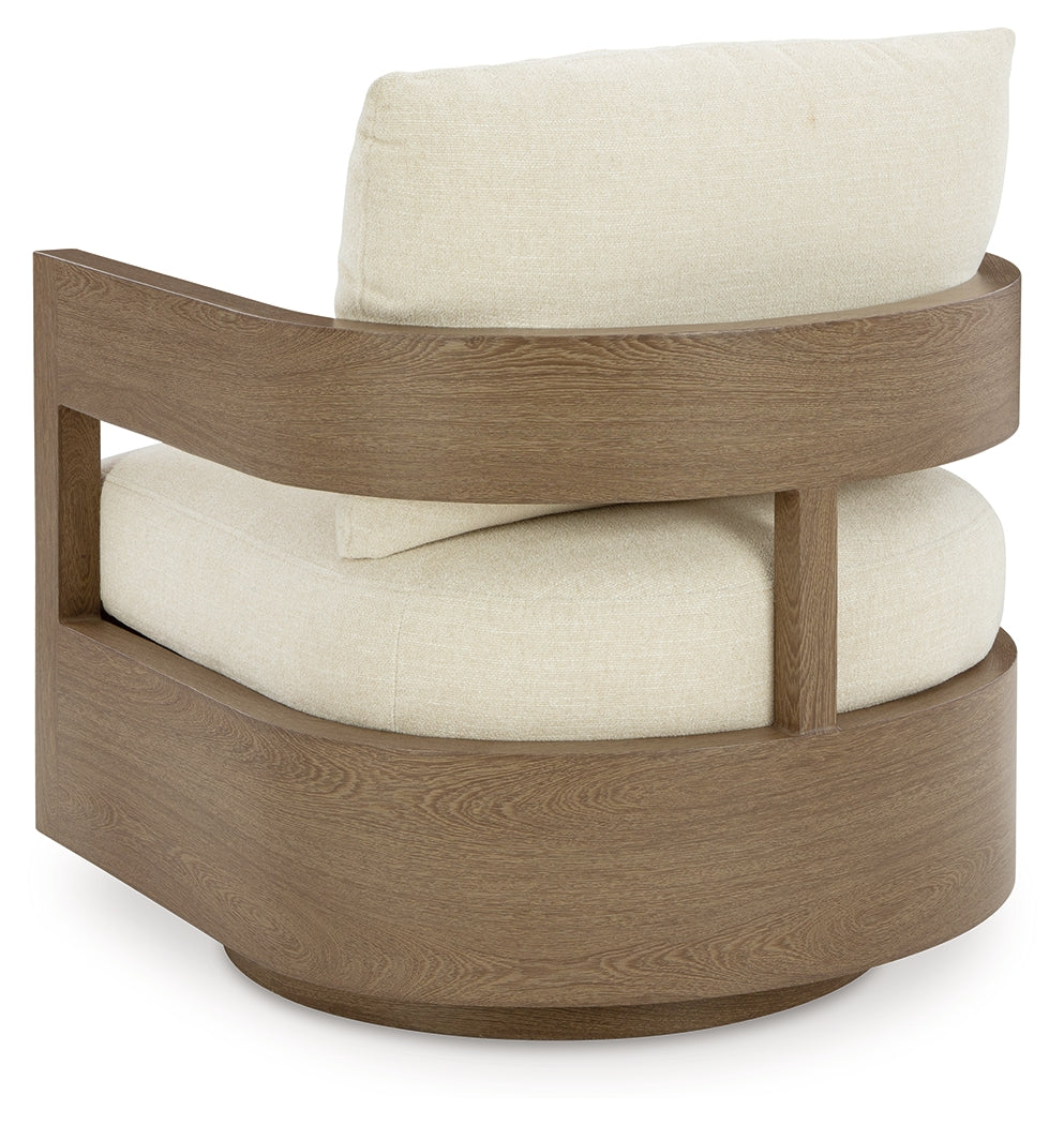 Serene Dark Brown/White Bay Outdoor Sofa and 2 Chairs with Coffee Table